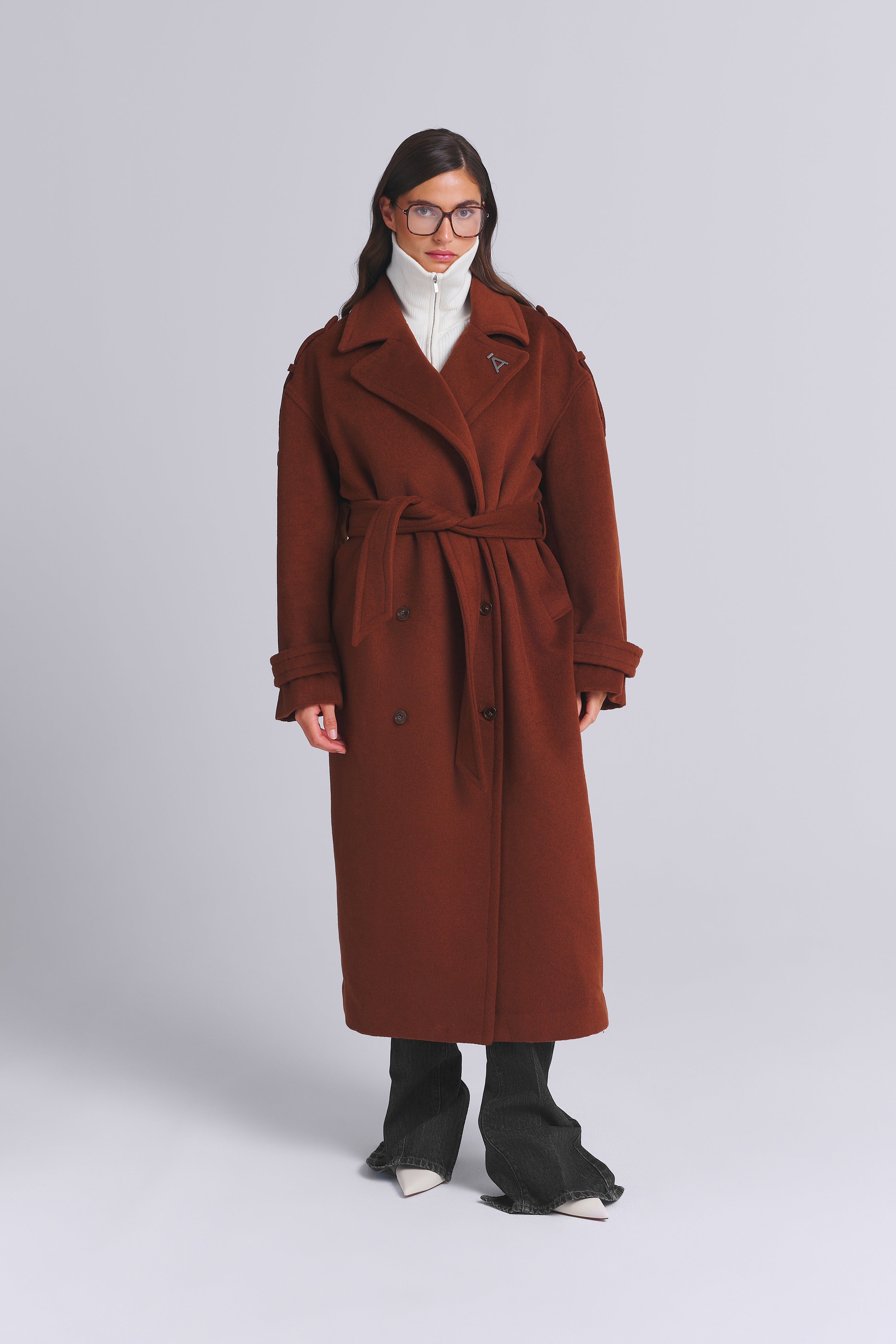 DOUBLE BREASTED OVERSIZED WOOL COAT 02