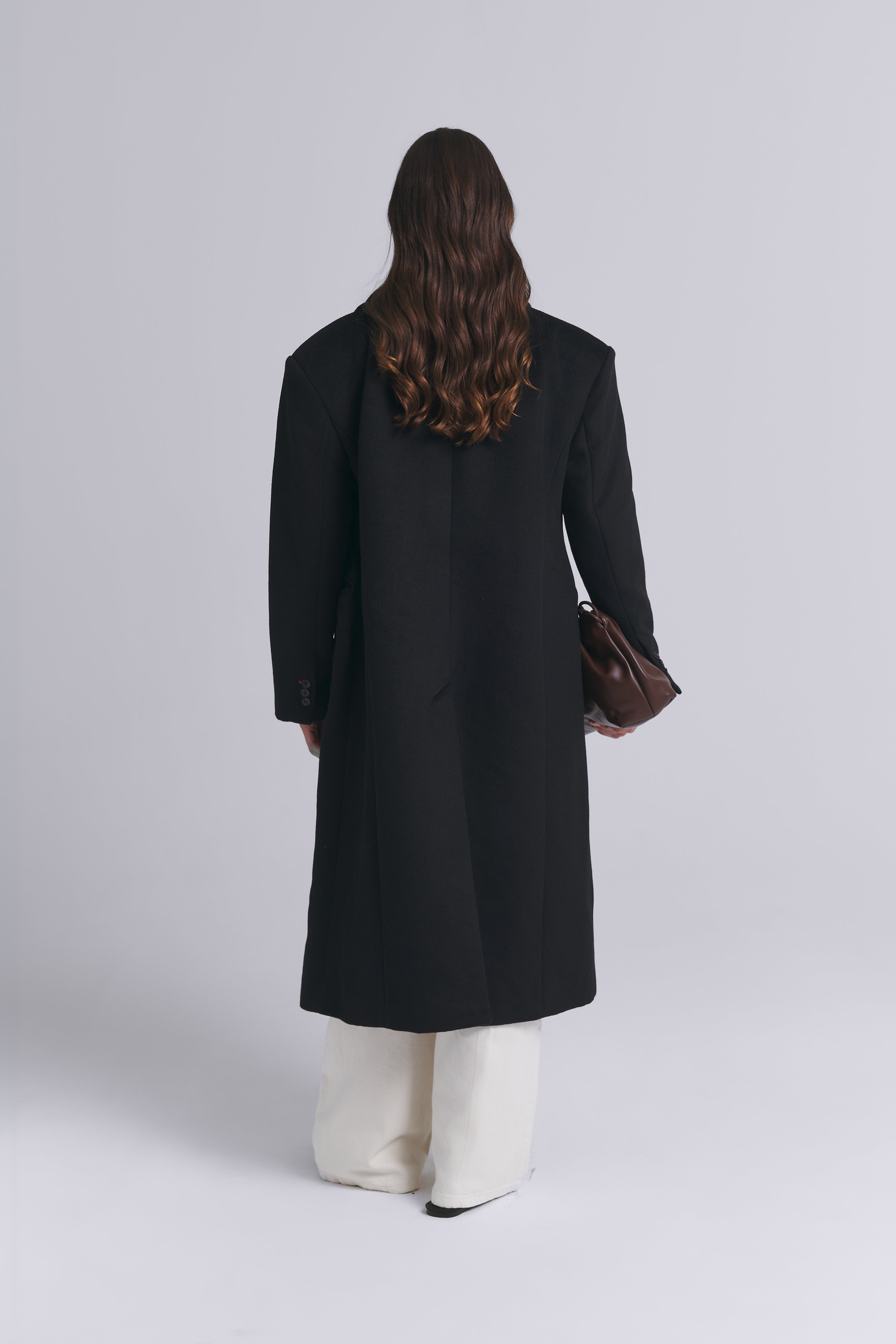 WOOL COAT WITH DETACHABLE COLLAR