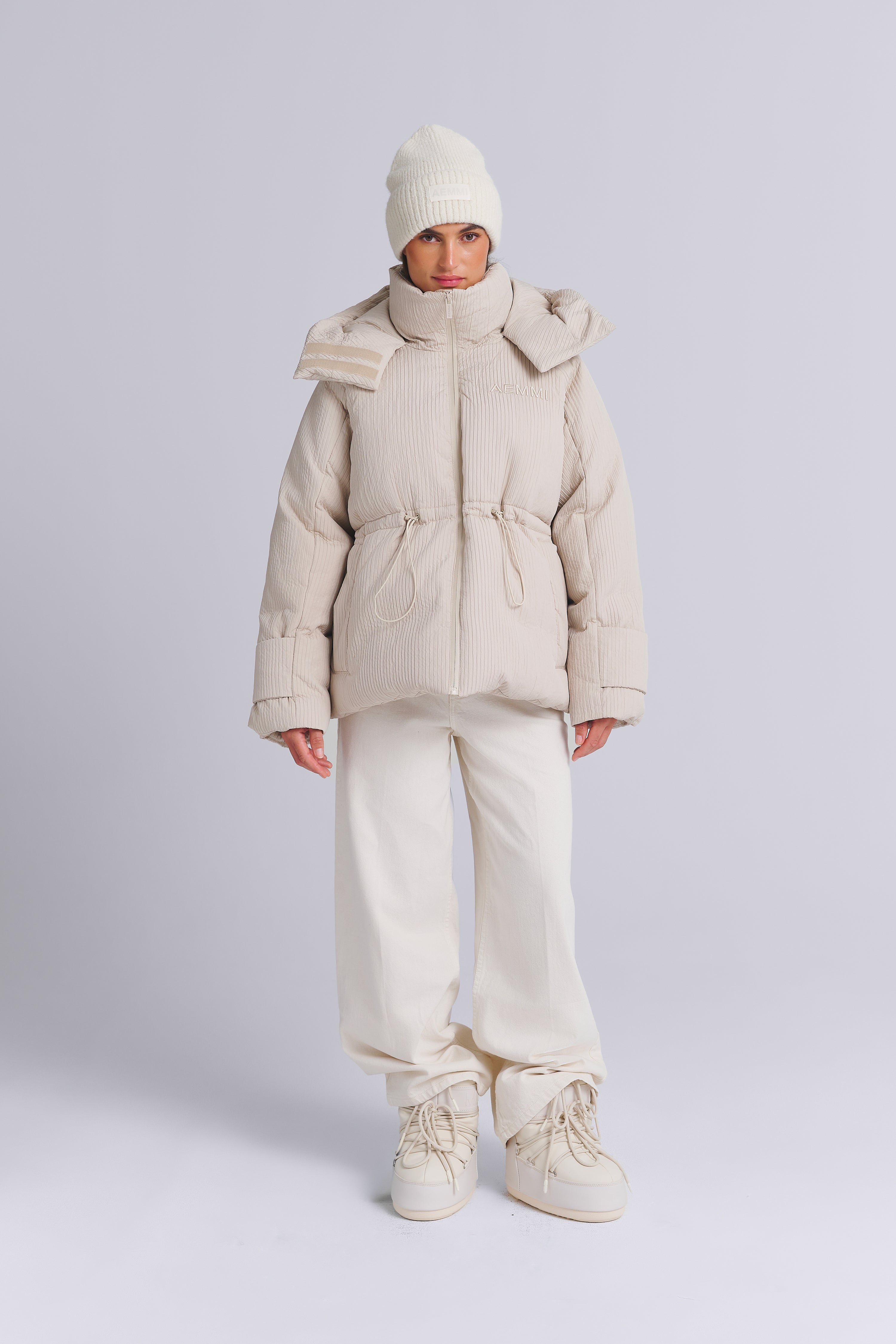 RIBBED BIG PUFFER JACKET