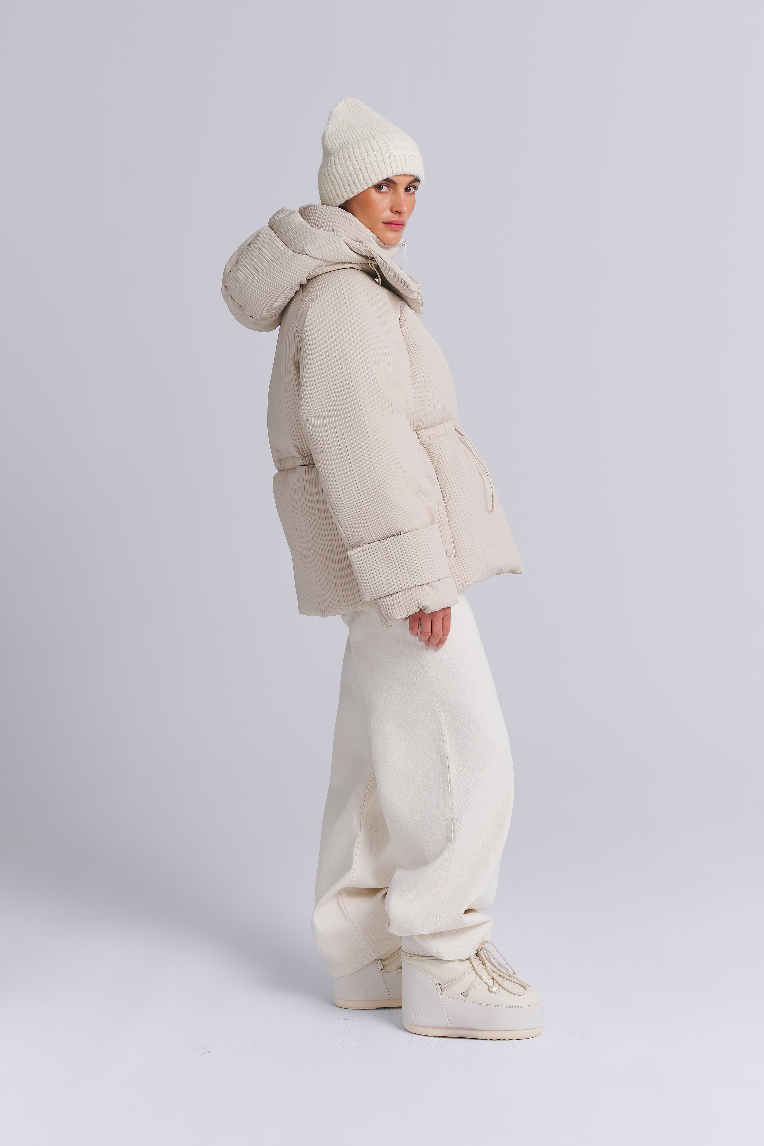 RIBBED BIG PUFFER JACKET