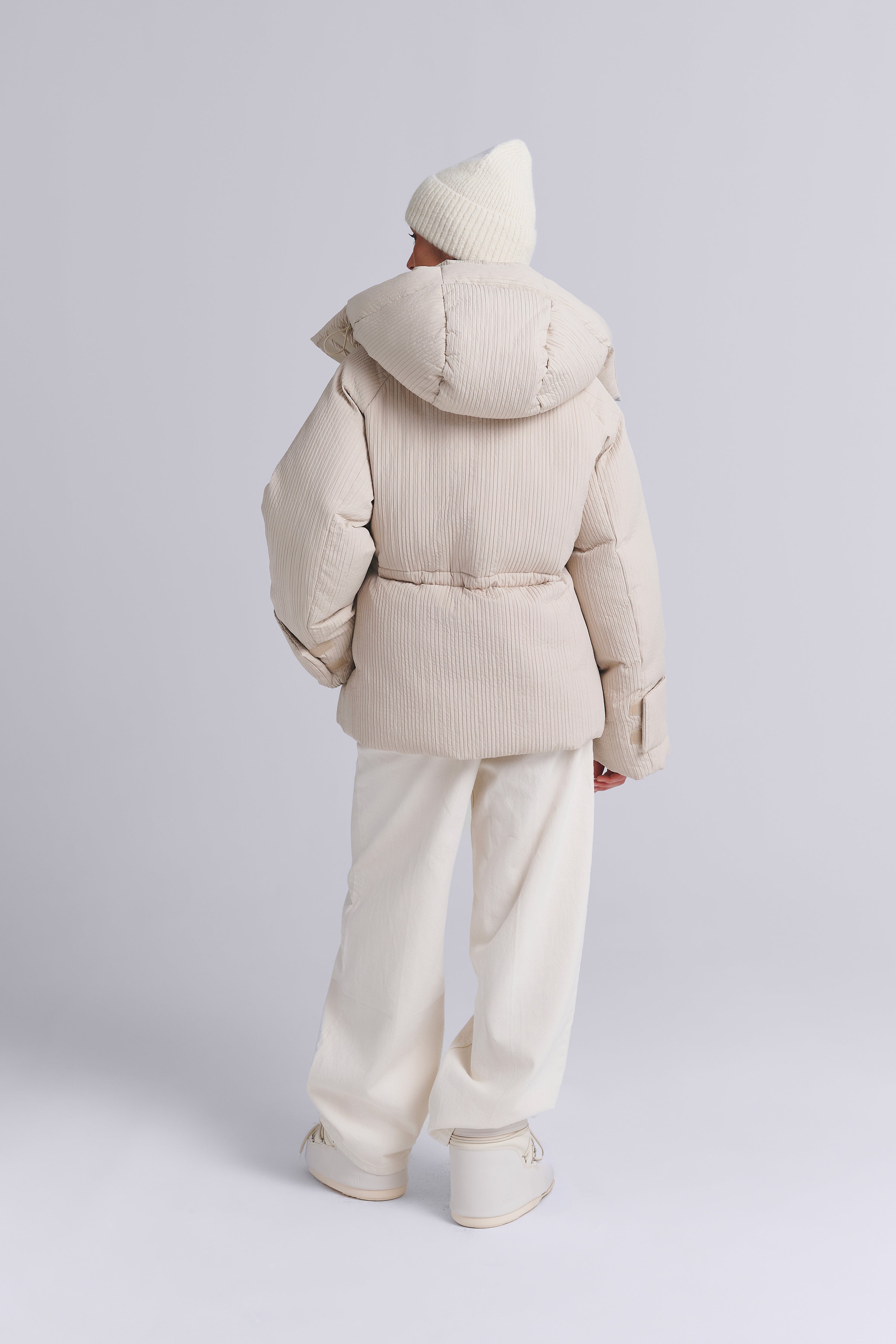 RIBBED BIG PUFFER JACKET