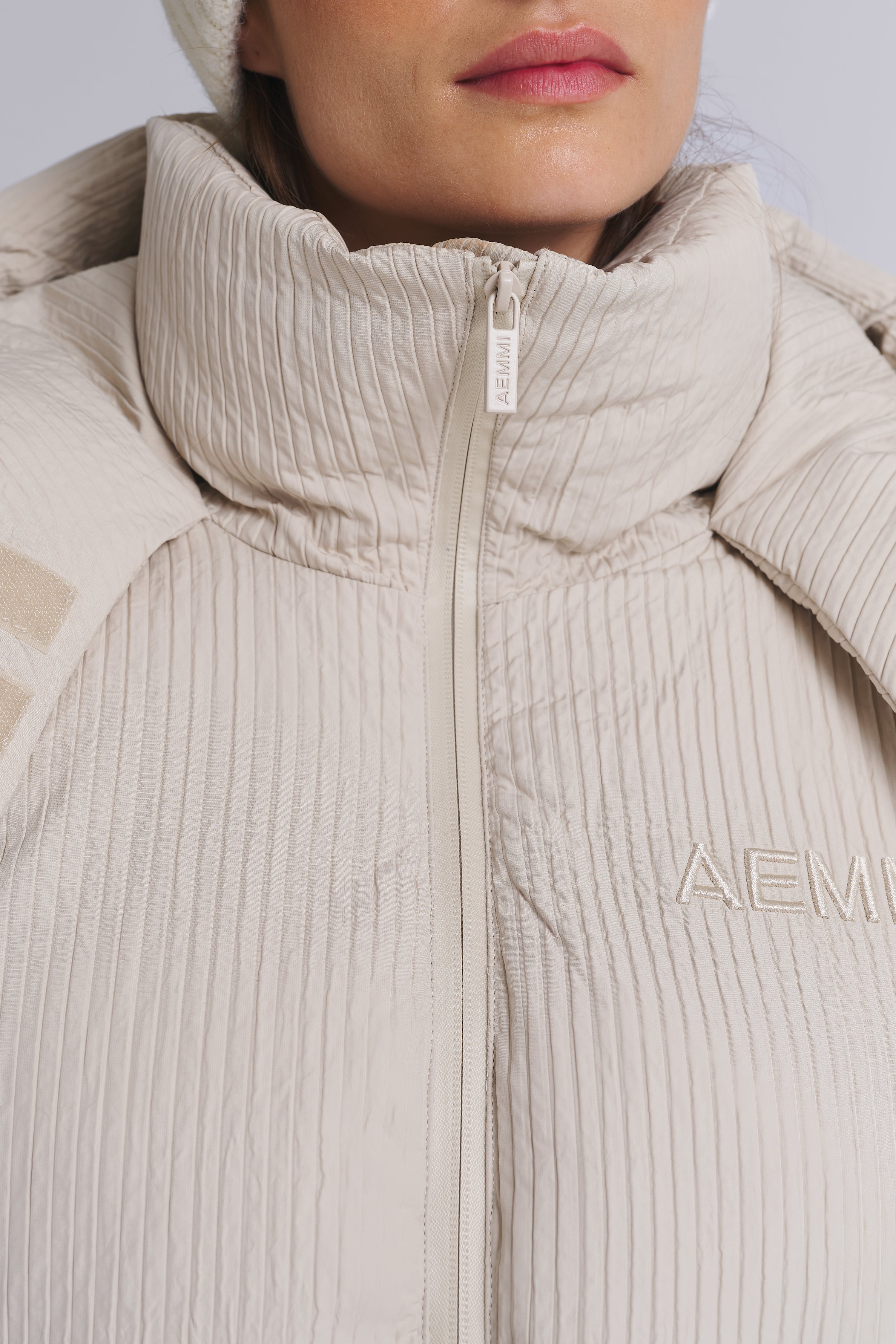 RIBBED BIG PUFFER JACKET