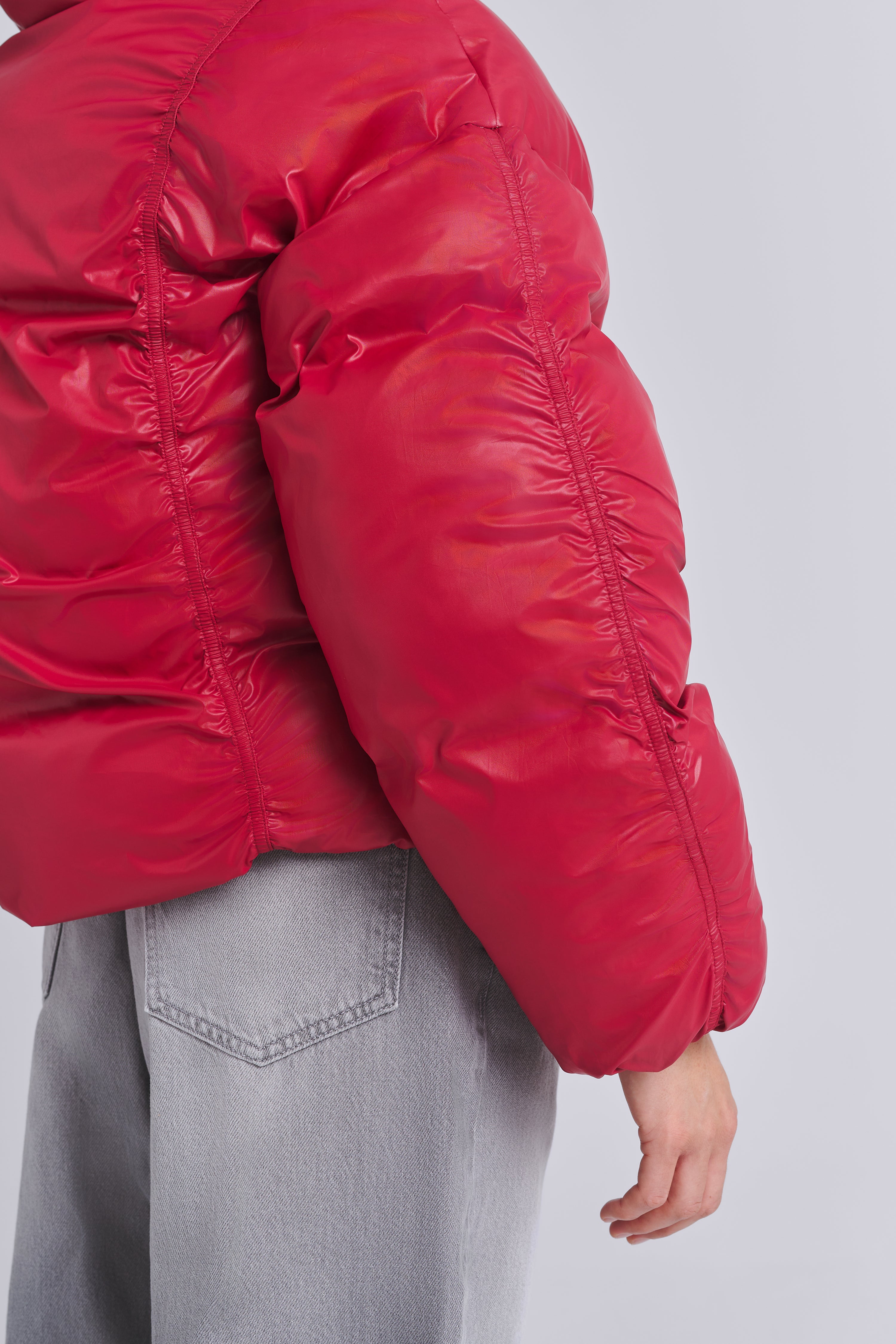 RUFFED PUFFER JACKET