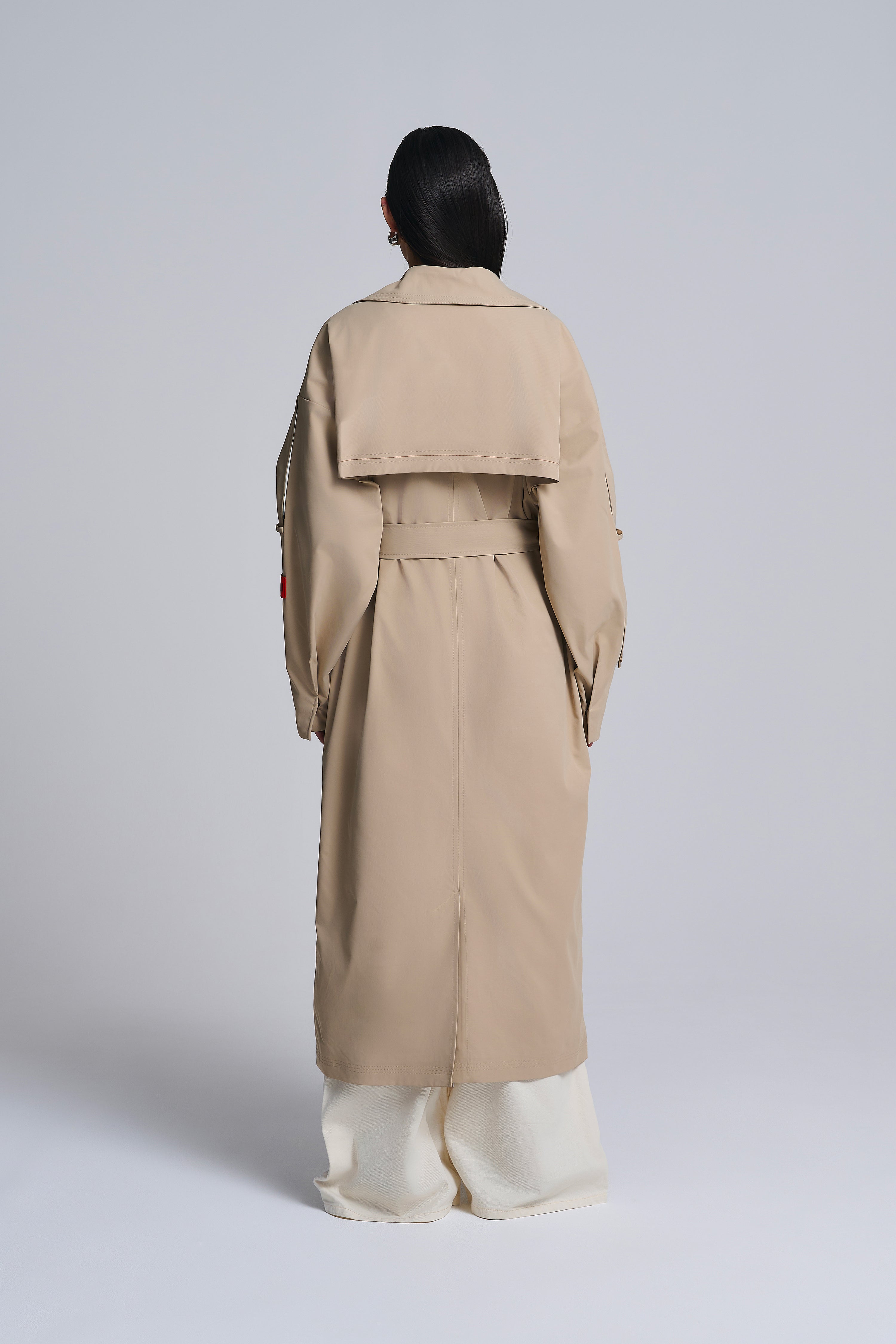 DOUBLE BREASTED OVERSIZED TRENCHCOAT