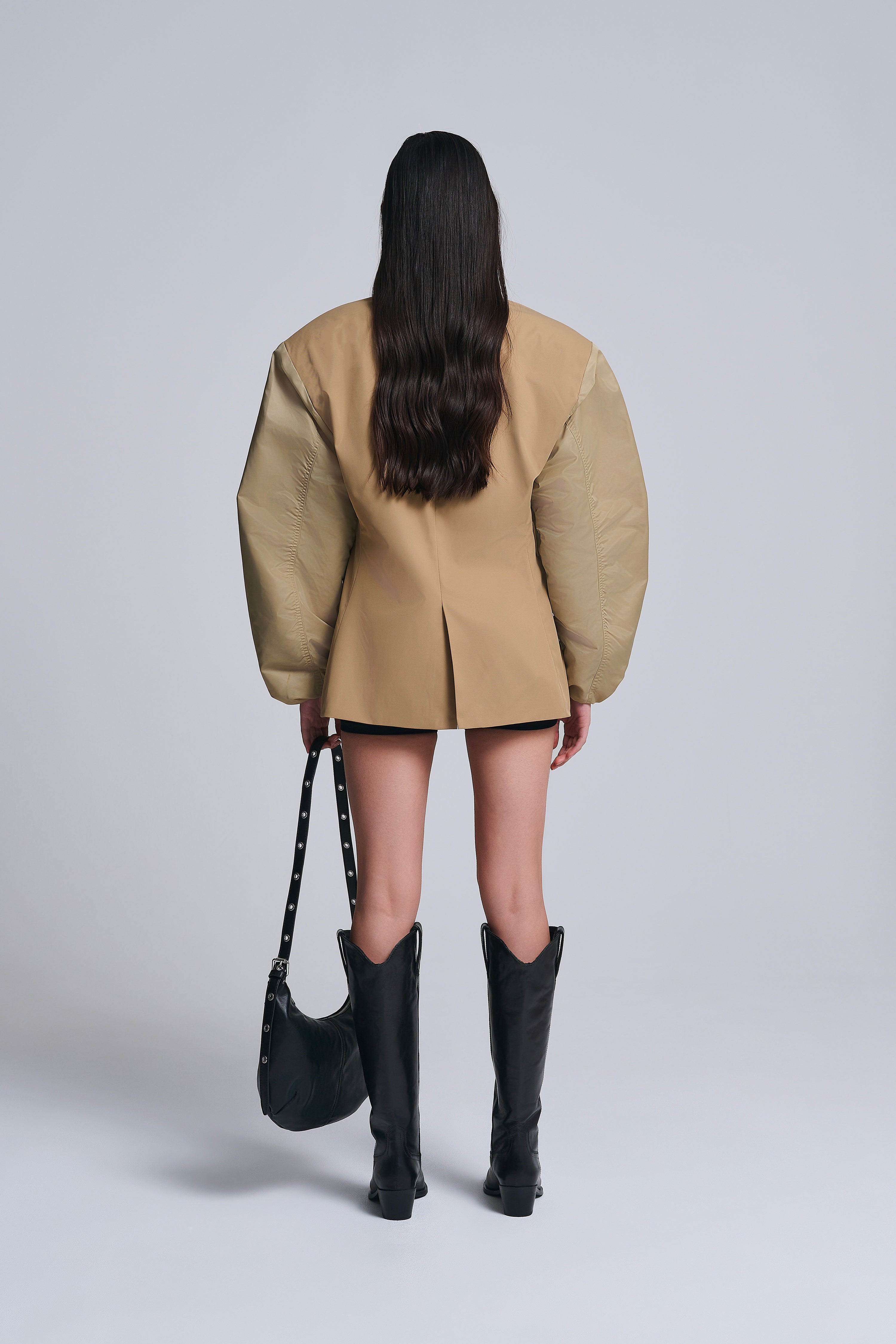 BLAZER WITH RUFFED SLEEVES