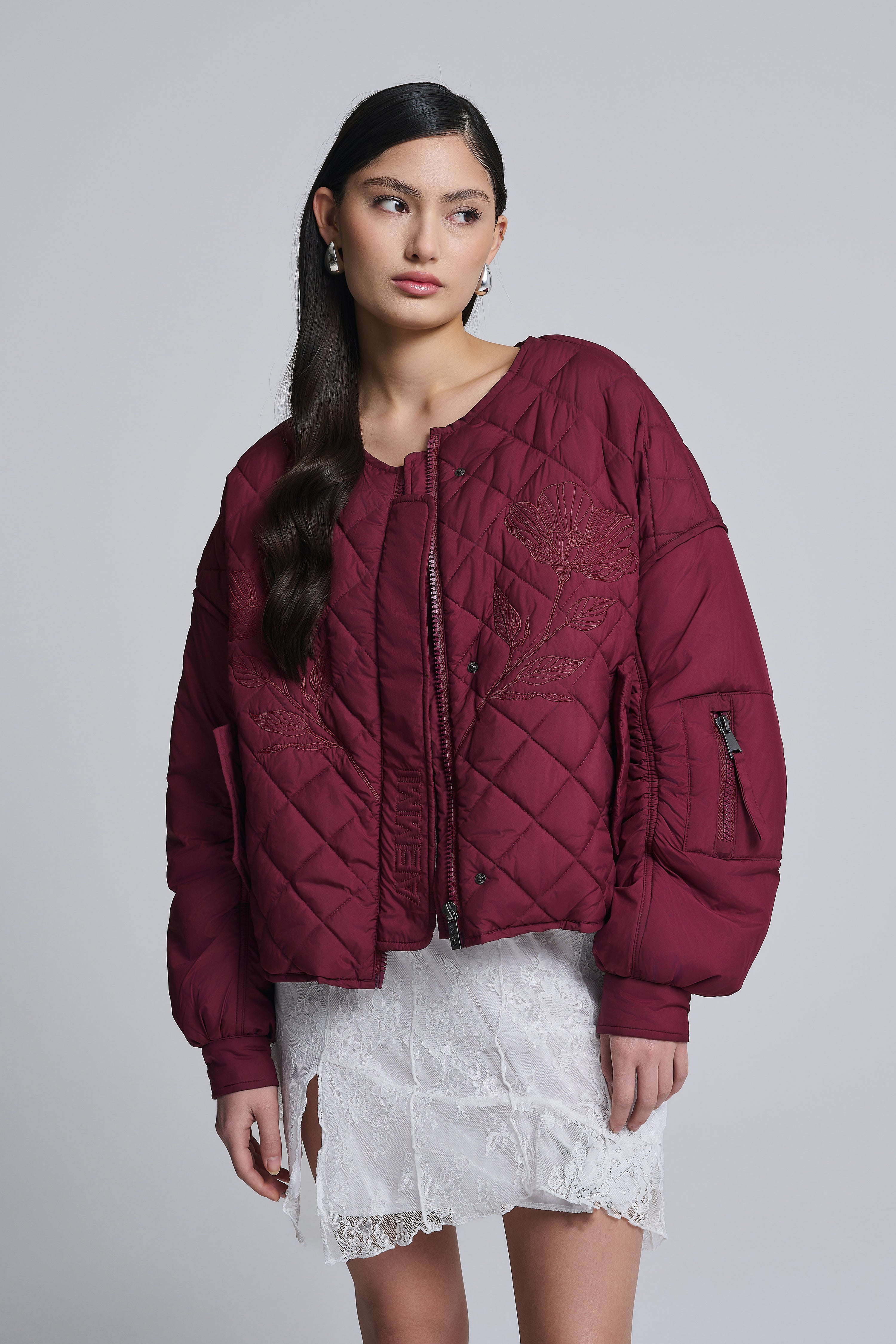 FLORAL BOMBER JACKET