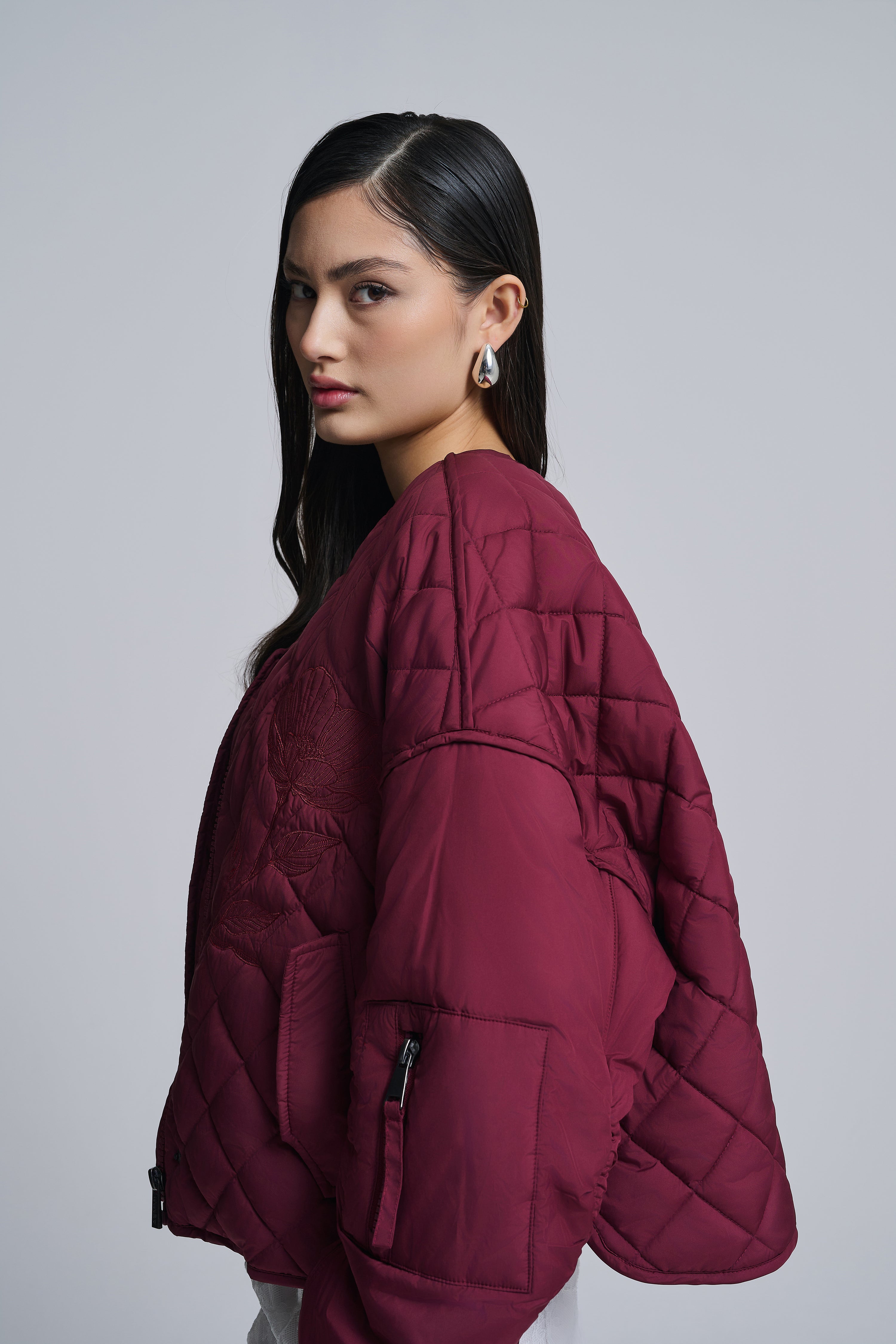 FLORAL BOMBER JACKET