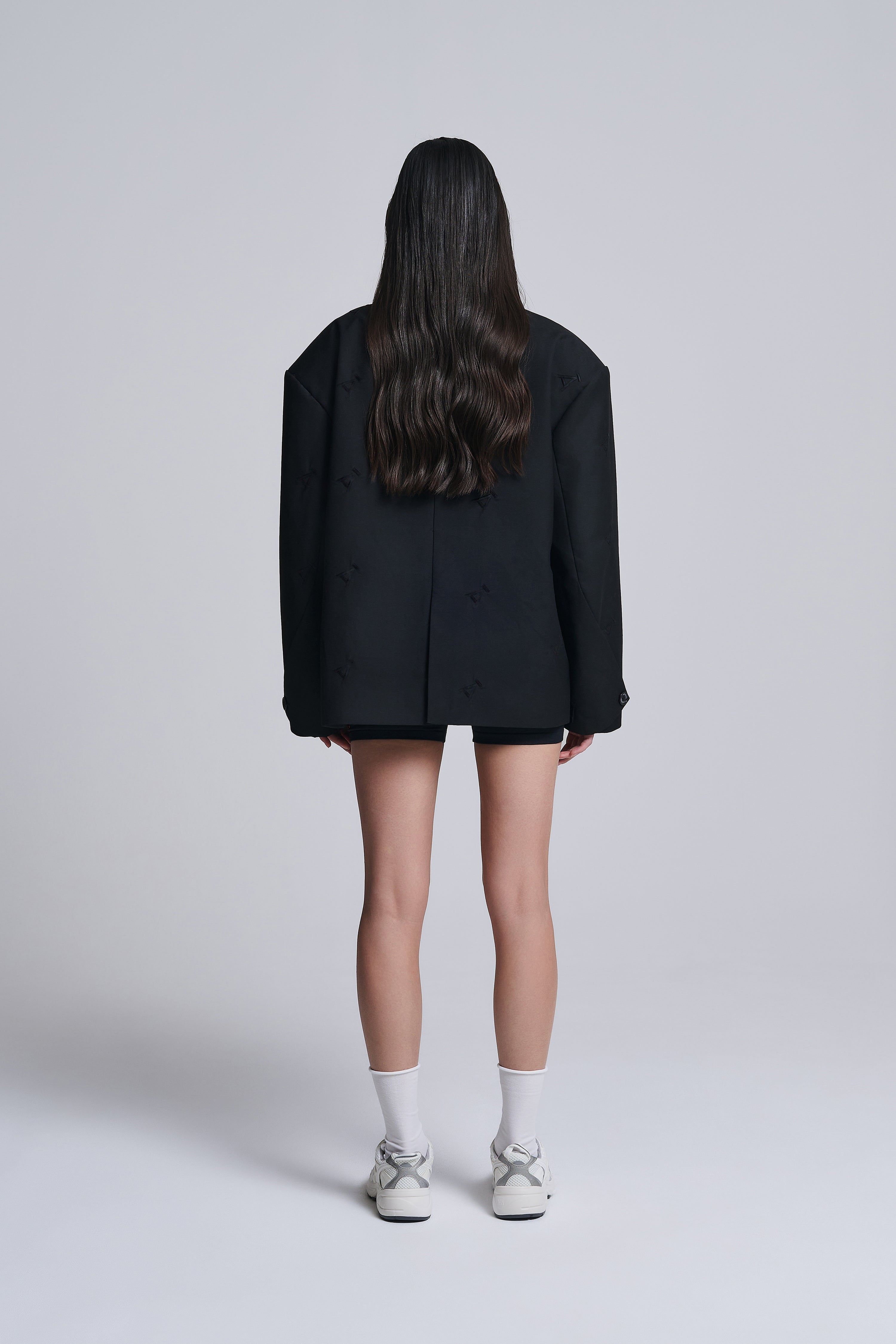 OVERSIZED BLAZER ALL OVER LOGO
