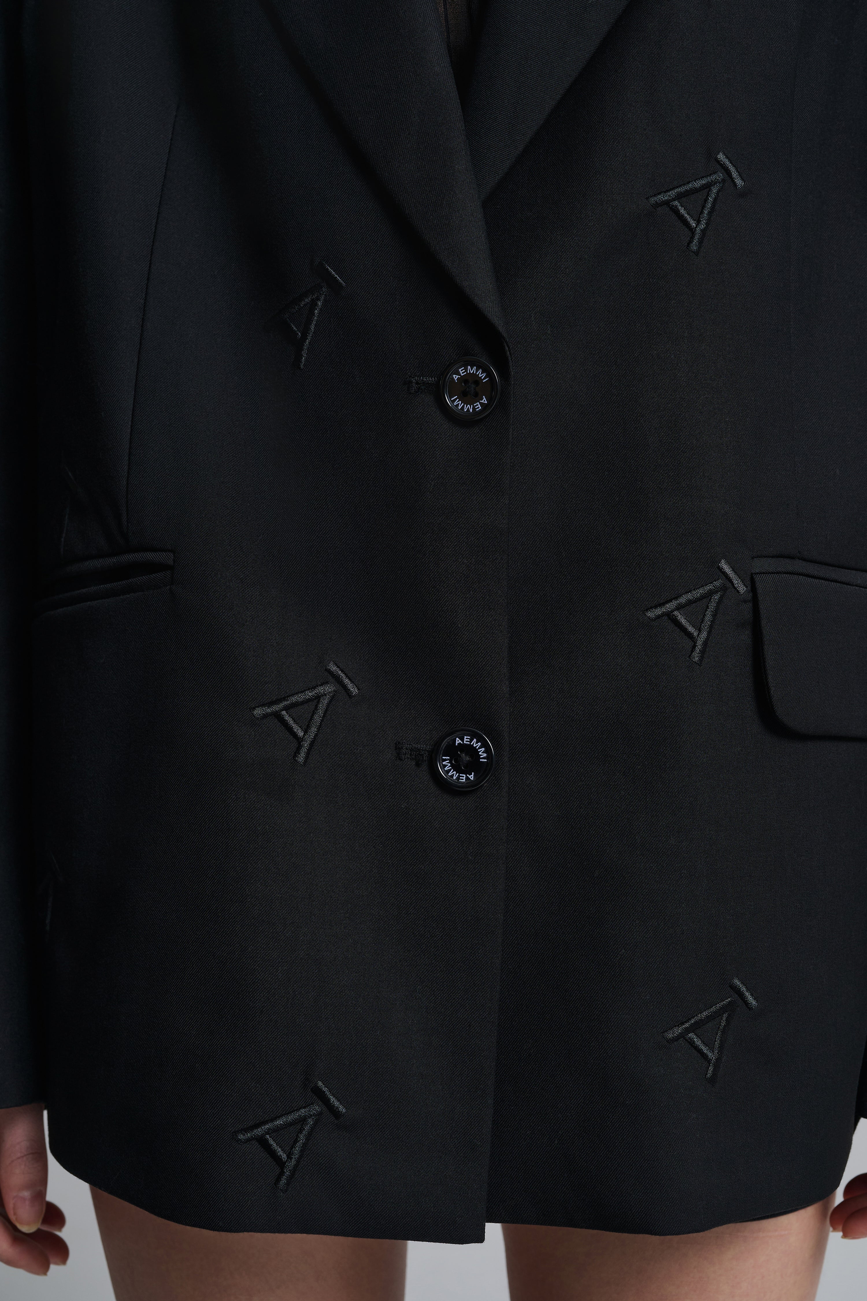 OVERSIZED BLAZER ALL OVER LOGO