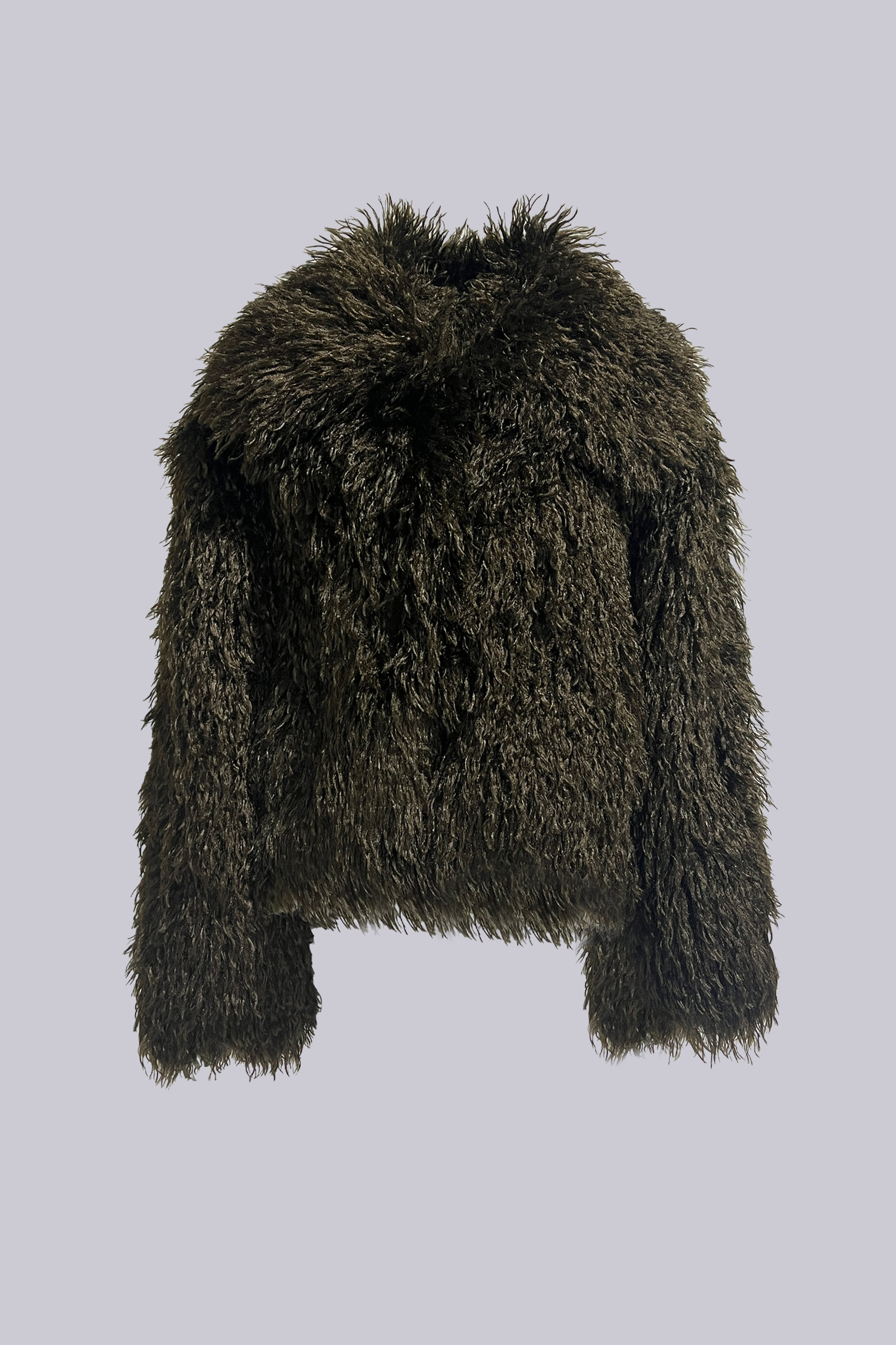 FURRY FAUX FUR JACKET