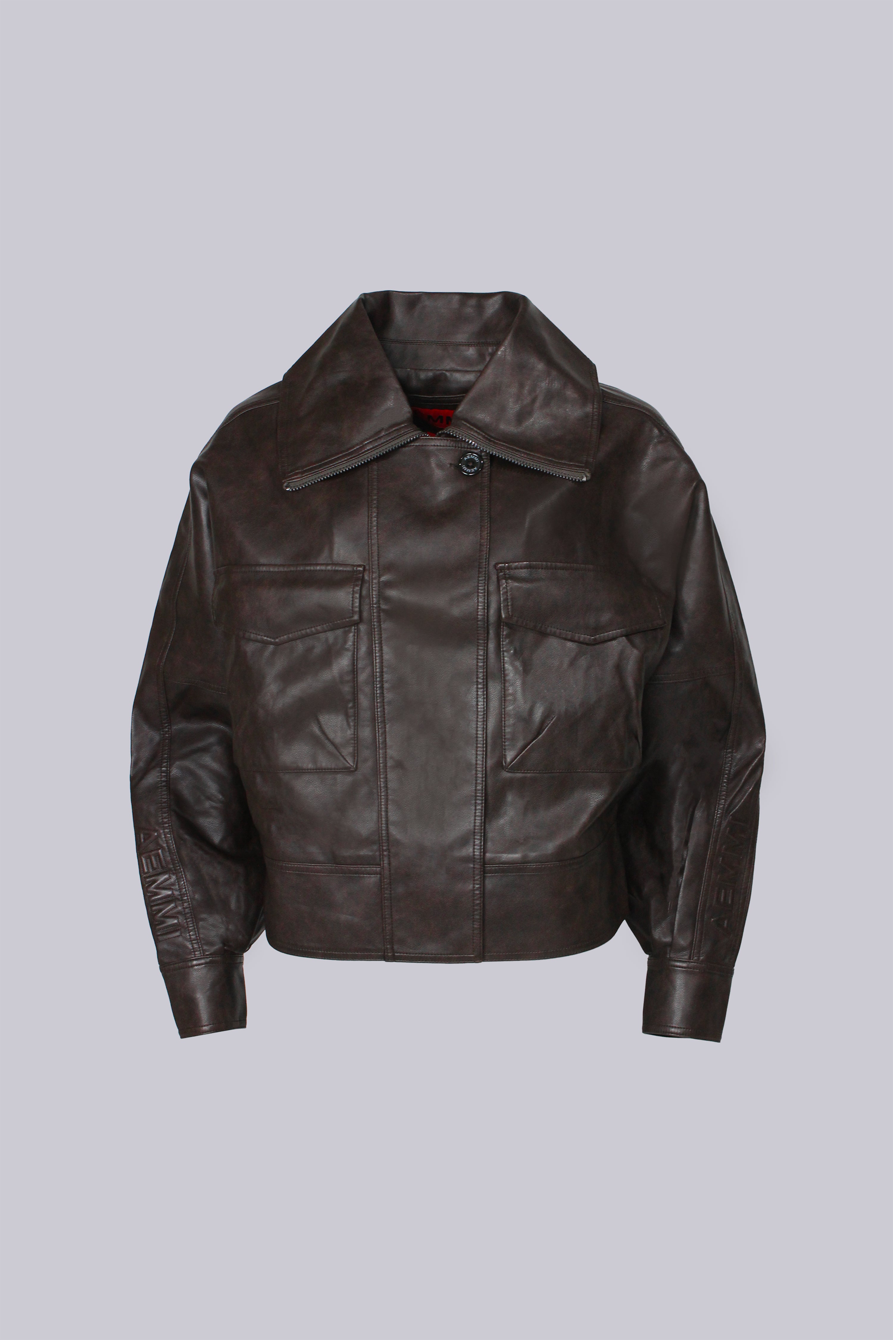 OVERSIZED FAUX LEATHER JACKET