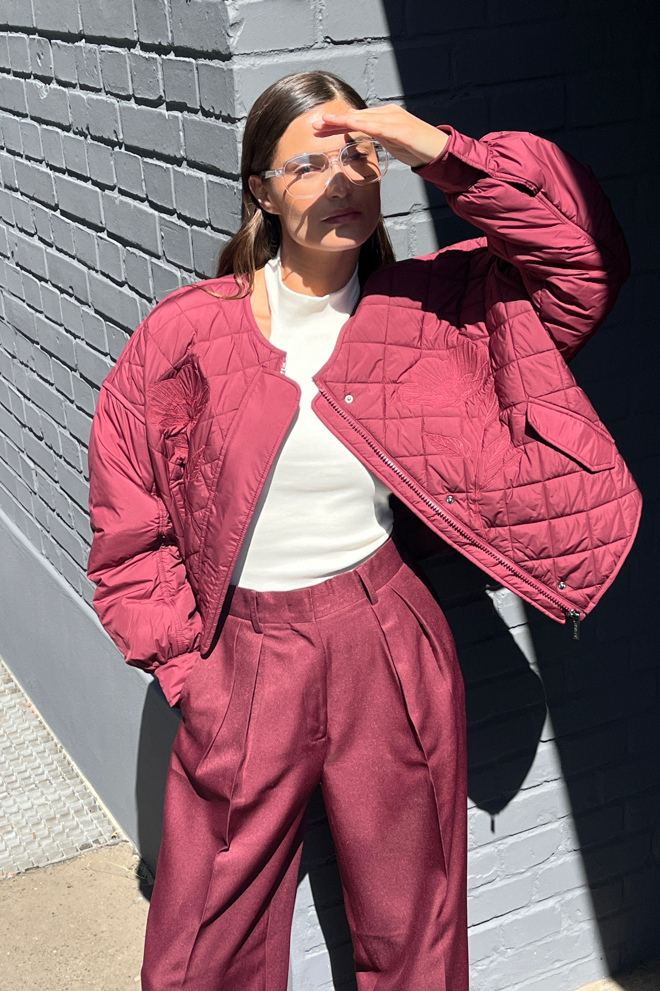 Oversized floral bomber jacket for women by AEMMI