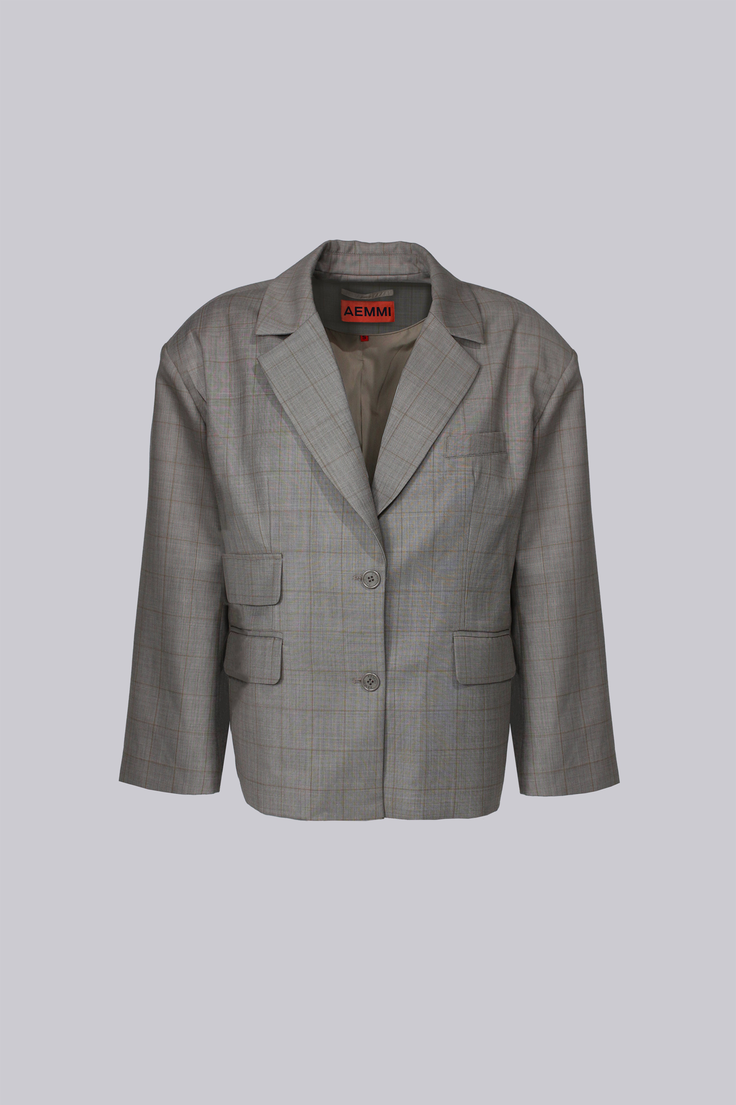 20 / CHECKED OVERSIZED BLAZER